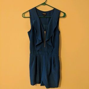 Express Blue Cobalt Romper/Jumpsuit Size 2